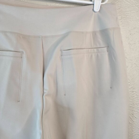 Athleta High Rise Pants Cream Pull On Athletic Workout Ankle Leg Plus Size 16 - Picture 10 of 12